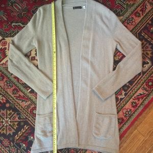 Pure Cashmere Long Open Cardigan Xs 